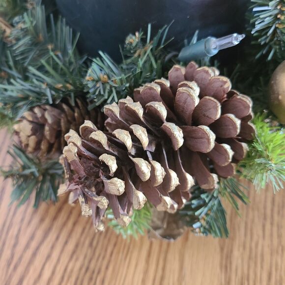 Vintage Light Up Holiday Three-Wick Candle Centerpiece Festive Table Decoration - Picture 6 of 10